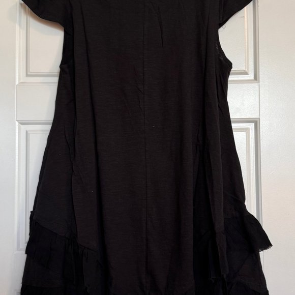 AREA Stars, Short Sleeve Ruffled Baby Doll Dress in Black, Medium, NWT/NEW - Picture 8 of 12